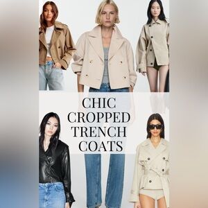 Cropped Tan Trench Coat Vintage Juicy Couture